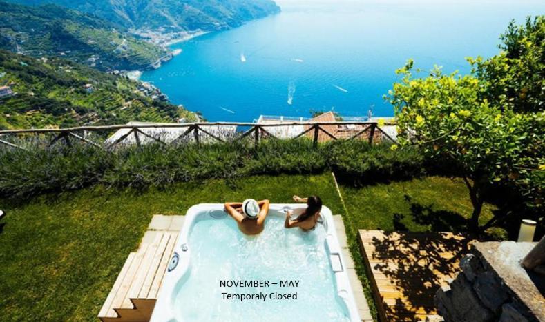 Sea View Villa In Ravello With Lemon Pergola, Gardens And Jacuzzi - Ideal For Elopements Ngoại thất bức ảnh