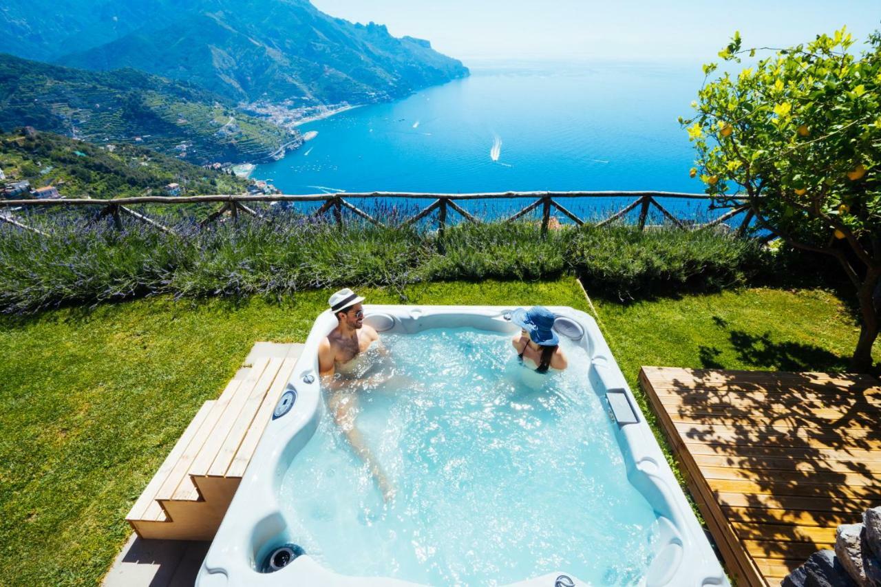 Sea View Villa In Ravello With Lemon Pergola, Gardens And Jacuzzi - Ideal For Elopements Ngoại thất bức ảnh